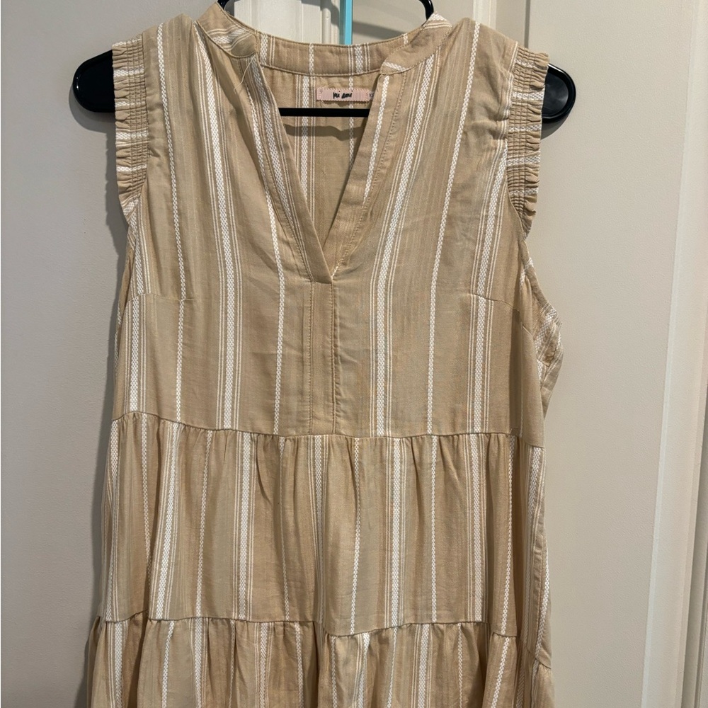 Francesca’s Yellow tiered sundress